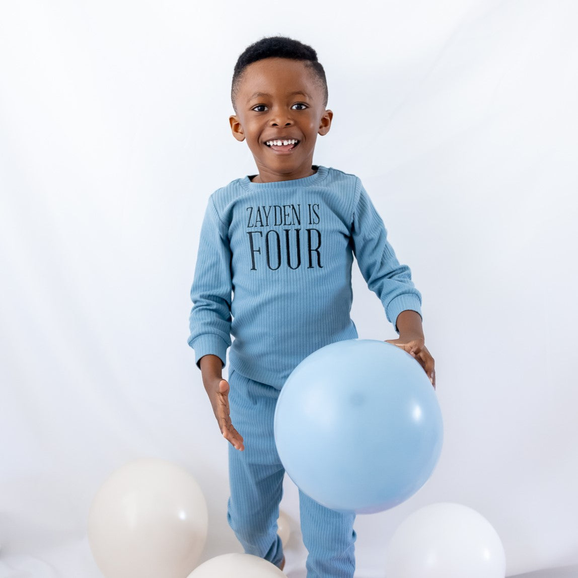 Personalised Ribbed Pyjamas