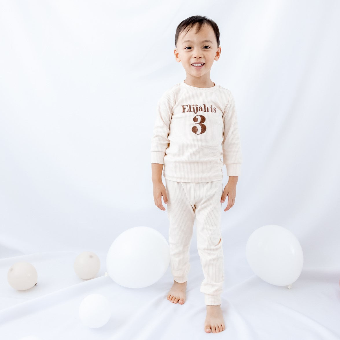 Personalised Birthday Ribbed Pyjamas
